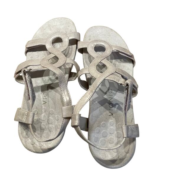 Vionic Jodie Sandal Shimmer Tan Women's Size 8 TVW5391 Excellent Used Condition - Picture 5 of 7